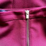 Talbots  Burgundy‎ Red Maroon Zip Front Asymmetrical Knee Length Skirt Womens 14 Photo 3