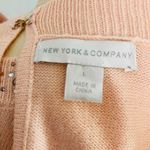 New York And Company Sparkle Neckline Lightweight Sweater- Peachy Pink- Size Large Photo 6