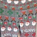 No Boundaries Christmas Gray Multicolor Leggings Santa Reindeer Candy Cane Comfy Loungewear M Photo 4