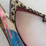 Christian Louboutin beige Animal print winter trash PVC coated platform heels 40 Photo 6