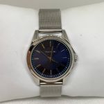 Tahari  women silver tone watch blue dial 34mm round case quartz analog running Photo 0