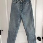 ZARA Authentic Denim Mom Jeans Acid Wash Size 0 Photo 0