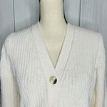 Old Navy  Cardigan Sweater Ivory Ribbed Cable Knit Button Up Women’s Sz XS Photo 1
