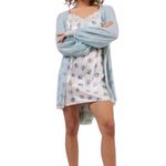 HAH Size M Lace Trim Satin Slip Lingerie Dress Pink Blue Floral Feminine NWT Size M Photo 10