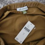 Anthropologie Celandine The Gabbie Strapless Ruched Midi Set Bronze Size Large Gold Photo 5