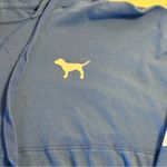 PINK - Victoria's Secret PINK Victoria’s Secret Pullover Hoodie Shirt Size Medium Blue/White Photo 3