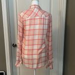 Paige Trudy Plaid Shirt Size XS Coral Plaid Photo 3