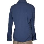 Mountain Hardwear Blue Button Up Shirt Roll Tab Sleeves Straight Hem Size 14 Photo 1