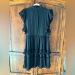 Kate Spade | Black Silk Bakery Dot Devore Dress | 6 Photo 5