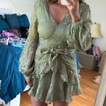 Hello Molly  Green Ruffle Dress Photo 2