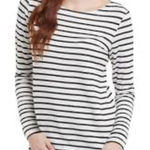 BODEN Classic boat neck Breton Striped Long Sleeve Top White Size M Photo 0