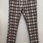 Urban Outfitters  Tan Plaid Tapered Slim Pant Size Small Photo 0