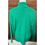 Ralph Lauren Lauren  Woman’s Ribbed Knit Turtleneck Sweater 2X Cotton Kelly Green Photo 3