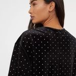 H&M Embellished T-shirt Velvet Dress Lg Photo 4