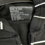 Black and White Striped Zip Front Hoodie Advance Sport Size Medium Athleisure Photo 6