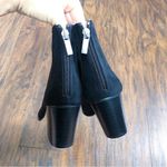 Kaari Blue  • Karin perforated ankle boots black faux suede vegan point toe heel Photo 6