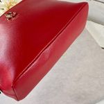 Jimmy Choo Red Saffiano Leather Cosmetic Bag Photo 8