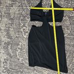 Alice + Olivia  Women’s Size 6 Black Havana Cut Out Spaghetti Strap Mini Dress Photo 7