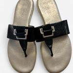 Aerosoles - Extremely Comfy Black faux leather sandals with buckle detail size 9.5 women Photo 4