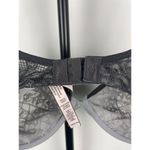 Victoria's Secret Victoria’s Secret Charcoal Sheer Body‎ by Victoria Unlined Plunge Lace Bra 32DD Photo 3