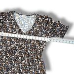 Luxology  ~ Women's S Dress ~ Short Sleeves/V Neck/Pull Over/Pink & Cream Flower Photo 8