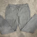 prAna Soledad Striped Pebble Grey Lightweight Pull On Drawstring Pants Large Photo 2