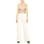 STAUD  Beige Tan Halter Tie Cami Camisole V Neck Sleeveless Crop Tank Top Size 0 Photo 1