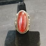 Vintage Red and Gold Tiebten Ring Photo 2
