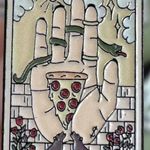 Enamel Pin Tarot The Pizza 22 Oracle Card Brooch Multiple Photo 0