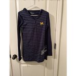Michigan Wolverines Women's M Striped Hooded Shirt Size M G Photo 7