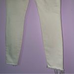 Mother Size 26 The Looker Ankle Step Fray in Cream Puffs White Skinny Jean Photo 8