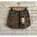 Almost Famous NWT Womens  Denim Animal Print Leopard Distressed Jean Skirt - Sz 9 Photo 2