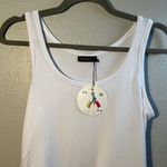 Chic White Sleeveless Top SZ Large Button Detail Two Photo 2