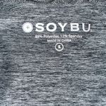 Soybu Sport Gray Crisscross Back Straight Neck Ruched Front Tank Top Gray S Photo 4