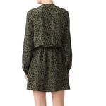 Rails  100% Silk Haha Olive Green Cheetah Shirt Dress Size M Photo 1