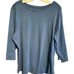 J Jill‎ Blue Ballet Sleeve Shirt Size 2X Photo 0