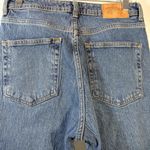 ZARA  Blue High Rise Button Fly Raw Hem Jeans Size 4 Photo 6