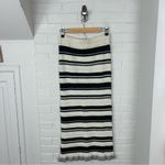 Freshman 1996 Crotchet Striped Knit Midi Skirt Size S Black Photo 9