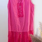 Johnny Was Vintage 90’s  art to wear pink embroidered‎ maxi dress Photo 0