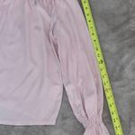 Love More Off Shoulder Ruffle Blouse Women’s Sz Small Lightweight Baby Pink Photo 3