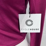 Cycle House long sleeve burgundy slanted cutout active crop top size small Red Photo 1