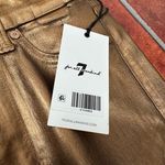 7 For All Mankind NWT Metallic Gold High Waist Skinny Jeans Size 26 Photo 12