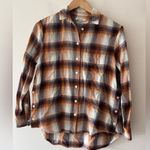 Madewell  Flannel Side-Button Oversized Ex-Boyfriend Shirt in Bickett Plaid Photo 2