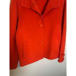 Talbots  Womens Orange Wool Blend Button Front Jacket Size 18 Collared Classic Photo 3