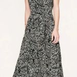 Loft Ann Taylor Women’s Vine Print Mid Length Cami Stylish Sun Dress Black Sz 16 Photo 0