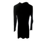 Abercrombie & Fitch NWOT Black Ruched Ribbed Long Sleeve Midi Dress Photo 3