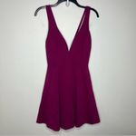 Lulus  magenta sexy skater‎ dress size medium Photo 2