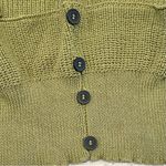 SheIn  MOOSTA Olive Knit Halter Tank Top with Button Detail - Size: Medium Photo 6