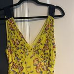 Tanya Taylor silk size 12 Vibrant Yellow navy Floral Dress Photo 4