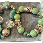 NWT Angelas Designs handmade Turquoise silver crystal & clear beaded bracelets Photo 0